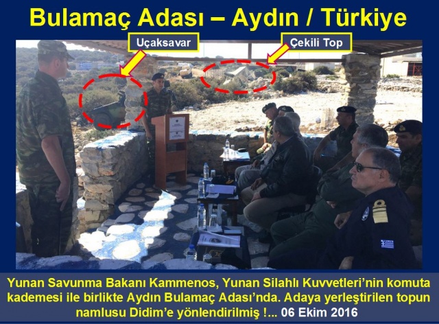 Yunan askerleri, Bulamaç adasında tatbikat yaptı