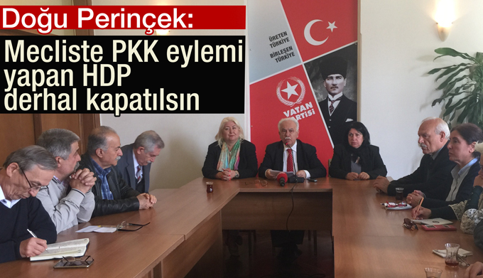 Dou Perinek: Mecliste PKK eylemi yapan HDP derhal kapatlsn