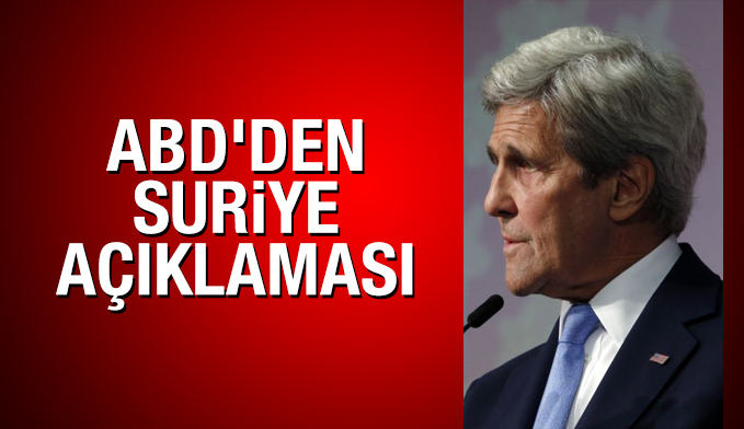 ABD'den Suriye açıklaması