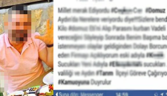 Domuz eti satan o kasaptan ilginç çağrı
