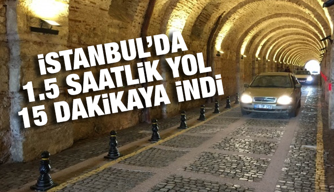 İstanbul'da bir buçuk saatlik yol on beş dakikaya indi