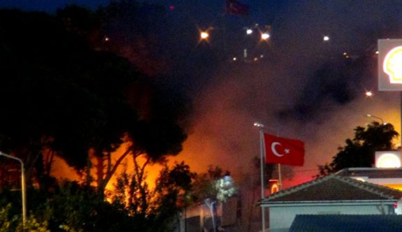 Sümerbank arazisinde yangın