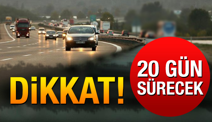TEM’in Ankara yönü 20 gün kapatılacak