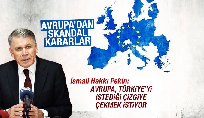 İsmail Hakkı Pekin: Avrupa, Türkiye’yi istediği çizgiye çekmek istiyor