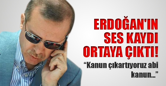 Erdoğan'ın ses kaydı ortaya çıktı