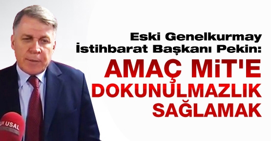 Pekin: Amaç MİT'e dokunulmazlık sağlamak