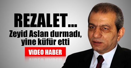 Zeyid Aslan durmadı, yine küfür etti