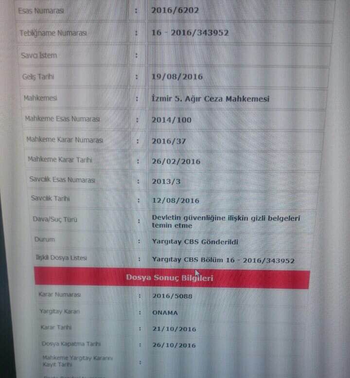 Askeri Casusluk davasındaki beraat kararı onandı Askeri Casusluk davasındaki beraat kararı onandı