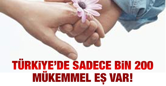 80 milyonluk Türkiye’de sadece bin 200 mükemmel eş var!
