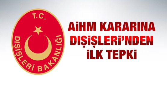 AİHM kararına Dışişleri Bakanlığı'nından ilk tepki
