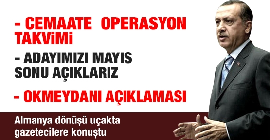 Almanya dönüşü uçakta gazetecilere konuştu