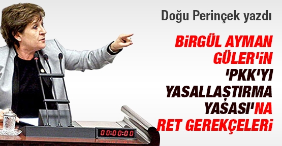 Birgül Ayman Güler'in 'PKK'yı Yasallaştırma Yasası'na ret gerekçeleri