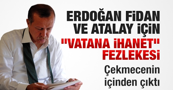 Çekmecenin içinden ''vatana ihanet'' fezlekesi çıktı