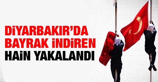 Diyarbakır'da bayrak indiren hain yakalandı!