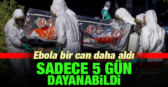 Ebola bir can daha aldı!Sadece 5 gün dayanabildi