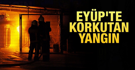 Eyüp'te korkutan yangın