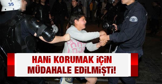 Hani korumak için müdahale edilmişti