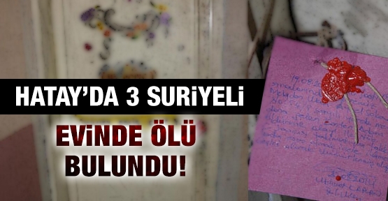 Hatay'da 3 Suriyeli evinde ölü bulundu