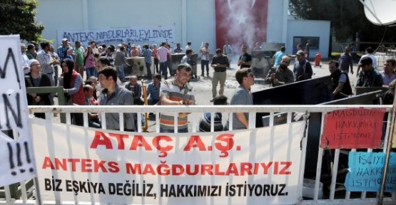 İşçiler yol kapattı!