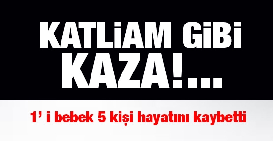 Katliam gibi kaza: 1’ i bebek 5 kişi hayatını kaybetti
