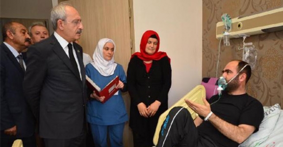Kılıçdaroğlu yaralıları ziyaret etti!