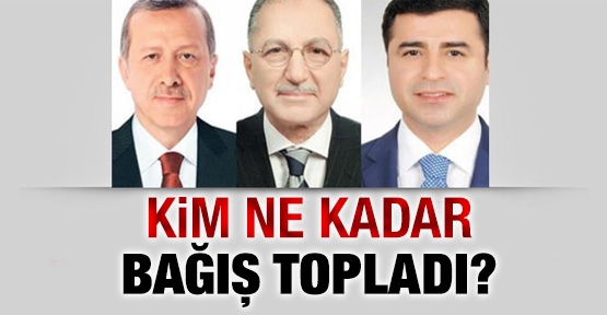 Kim ne kadar bağış topladı