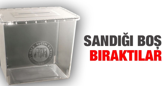Sandığı boş bıraktılar!