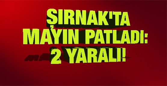 Şırnak'ta mayın patladı: 2 yaralı!