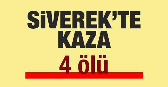 Siverek'te kaza: 4 ölü!