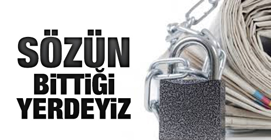 Sözün bittiği yerdeyiz