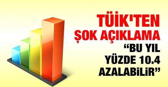 TÜİK'ten şok açıklama! ''Bu yıl yüzde 10.4 azalabilir''