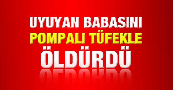 Uyuyan babasını pompalı tüfekle öldürdü