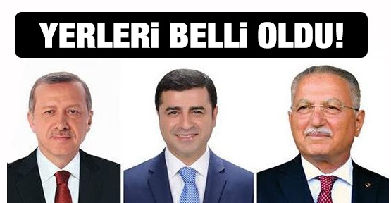 Yerleri belli oldu!