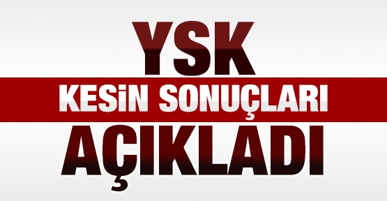 YSK kesin sonuçları açıkladı!